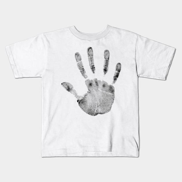 Hand palm dlan fingerprint Kids T-Shirt by hitext